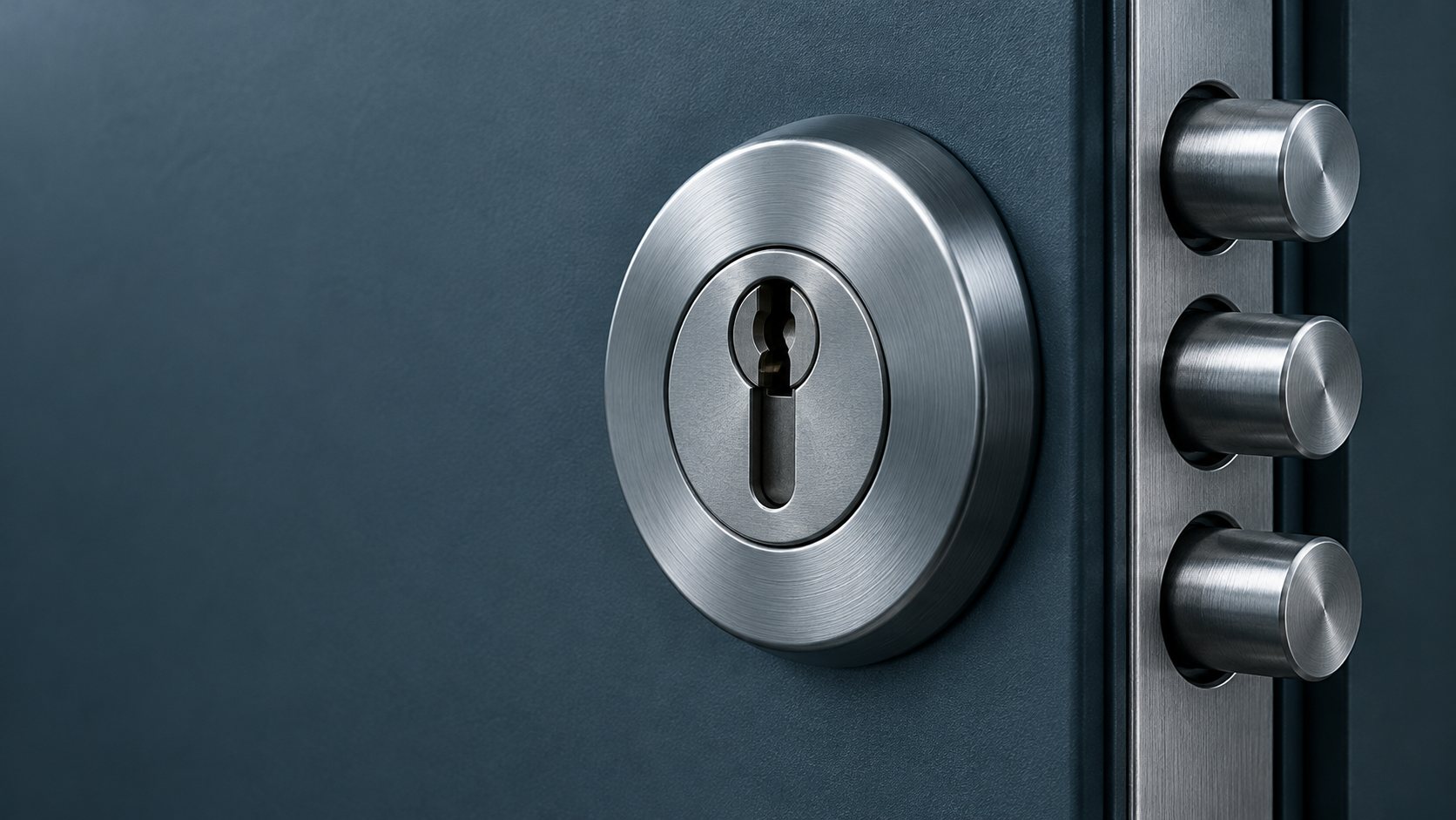 Serrure à cylindre sur porte blindée